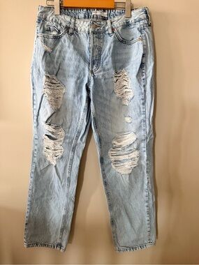 Garage - Women’s Light Blue Distressed Ex-Boyfriend Style Jeans